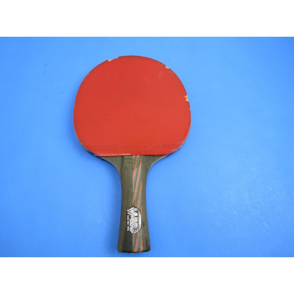 Stiga Sabre Crystal Nano Tech Ping Pong Paddle Red Black Wood
